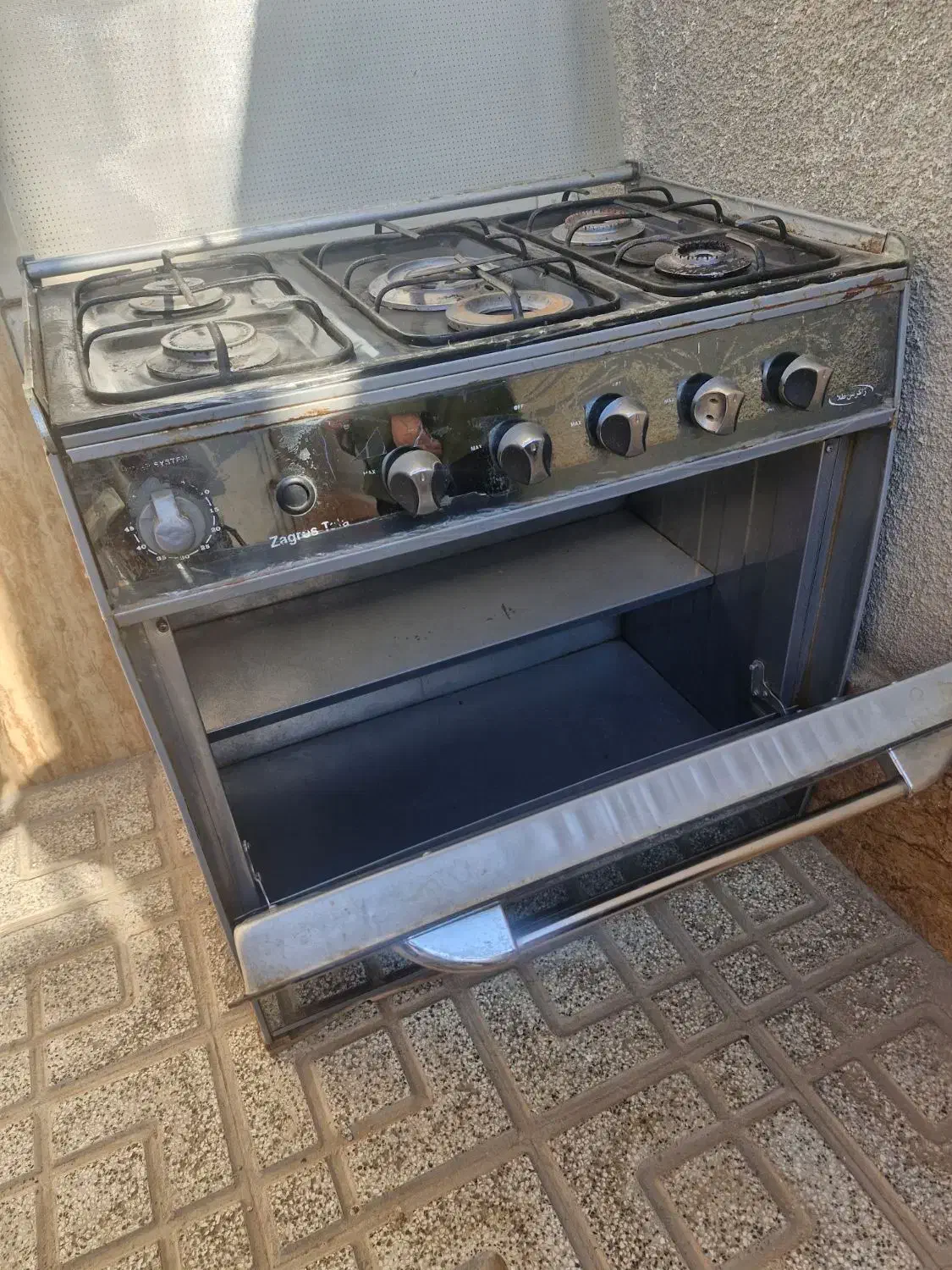 اجاق گاز استیل ۵ شعله|اجاق گاز و لوازم برقی پختوپز|کاشمر, |دیوار