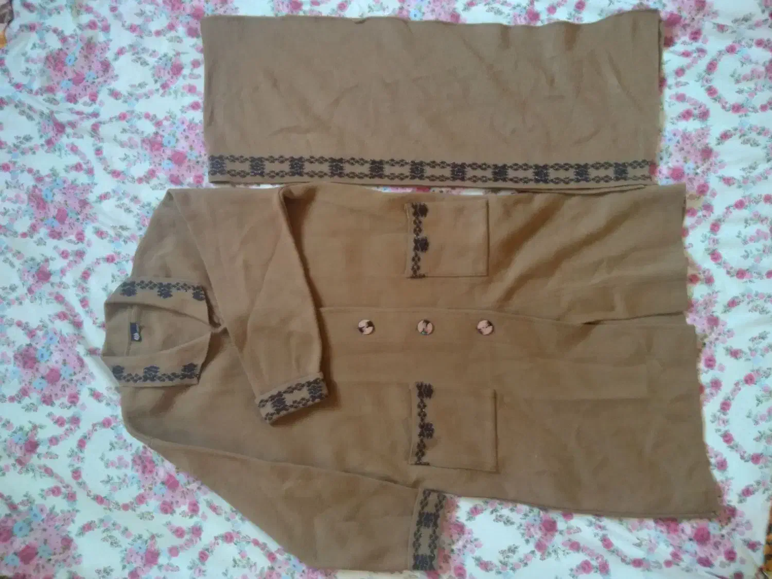 پالتو بافت با شال|لباس|اردبیل, |دیوار