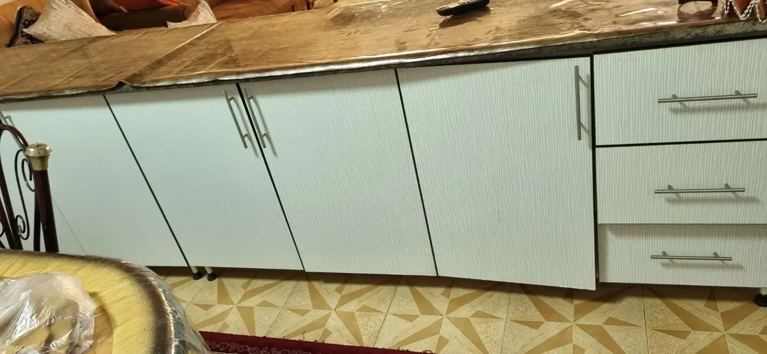 کابینت در mdf سفید و هود و سینک|مصالح و تجهیزات ساختمان|مبارکه, |دیوار