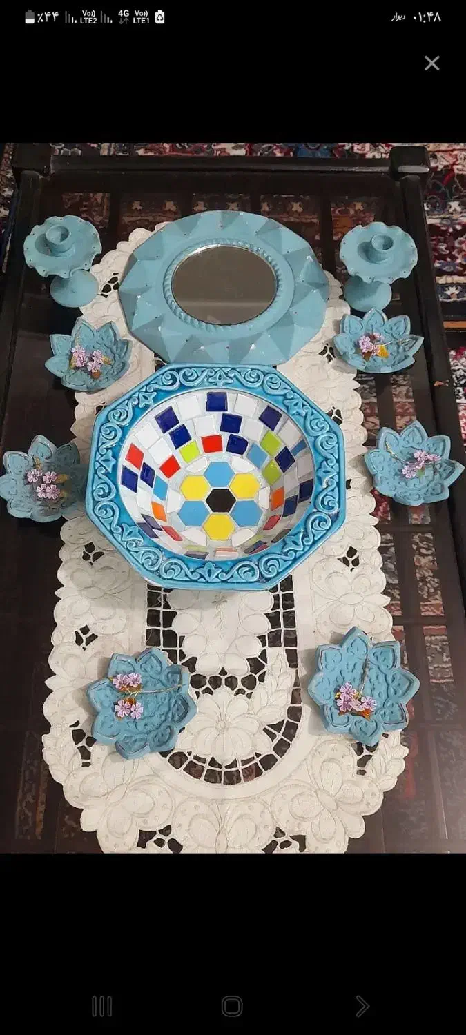 هفت سین با جاشمعی تمیز|صنایع دستی و سایر لوازم تزئینی|امیرکلا, |دیوار