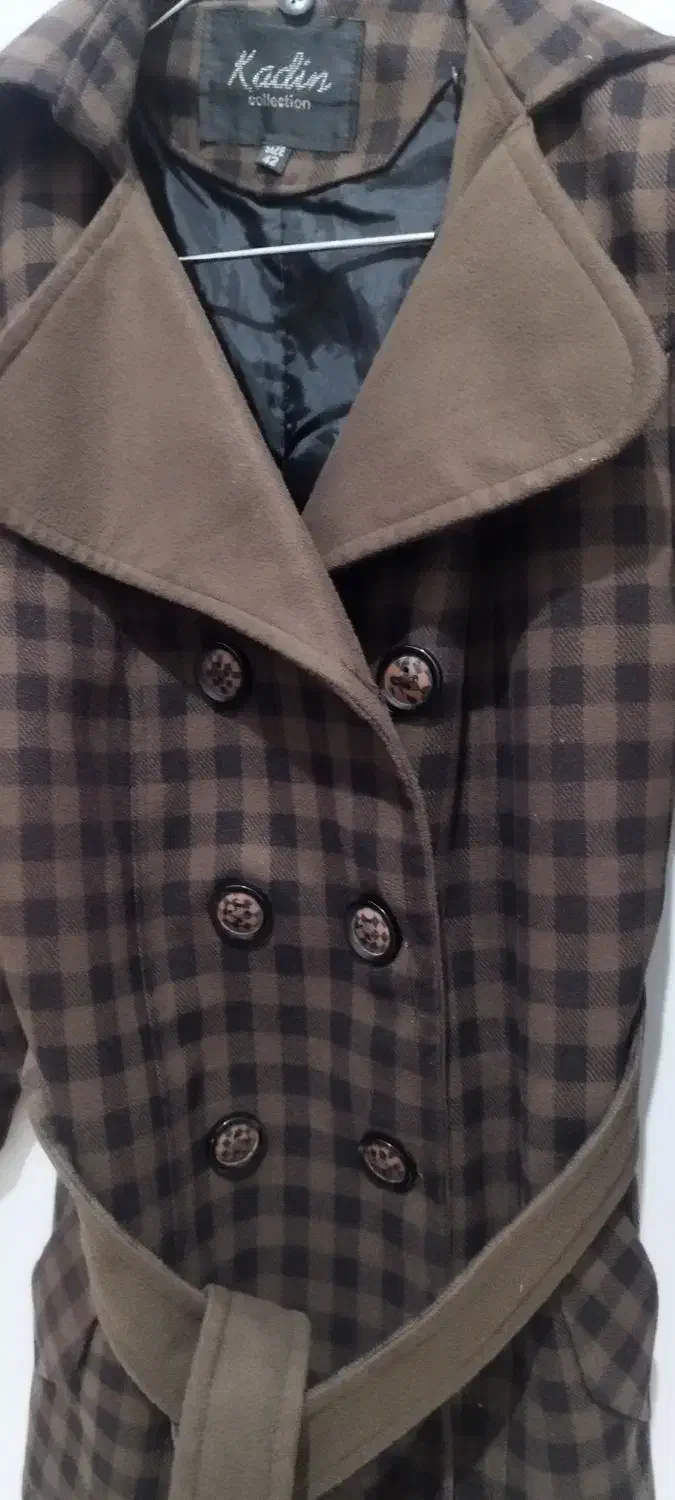 پالتو فوتر کوبیده کوتاه قهوه ای|لباس|قیامدشت - خاورشهر, |دیوار