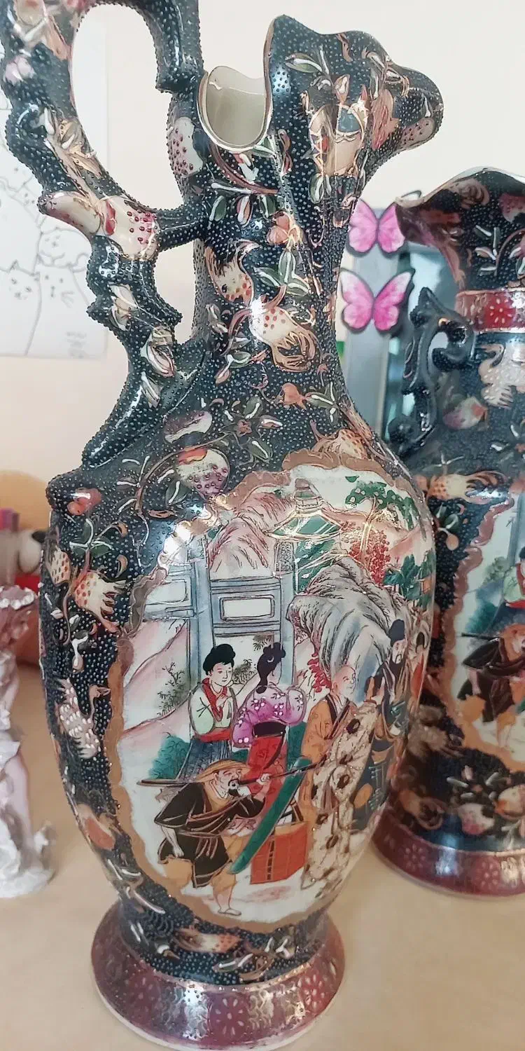 گلدان و پارچگلدان و پارچ زیر خاکی|کلکسیون اشیاء عتیقه|حبیب آباد, |دیوار