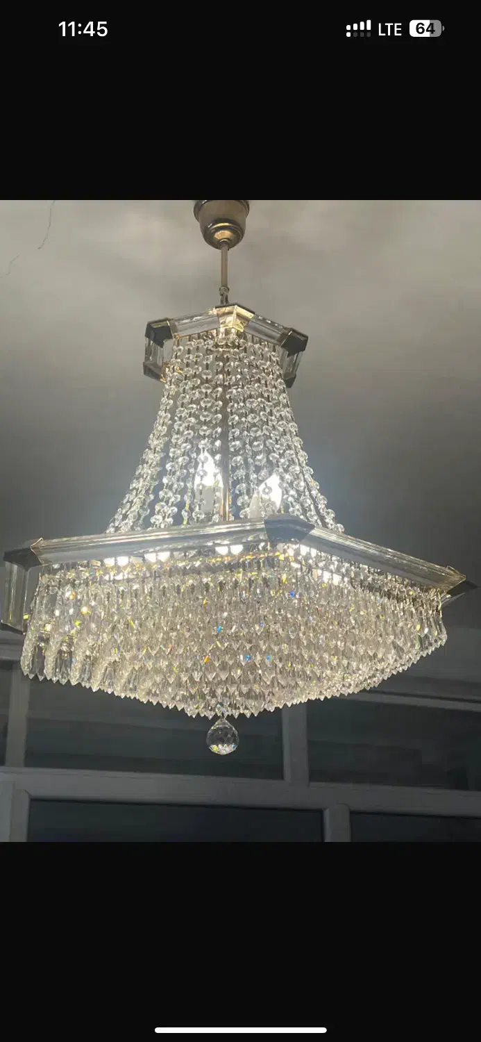 لوستر با کریستال های اتریشی|لوستر و چراغ آویز|فردیس, فردیس|دیوار