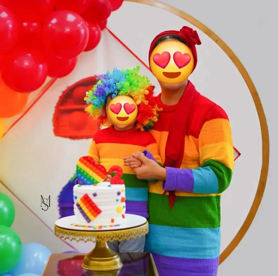 ست لباس مادروکودک دوسال برای تولد|لباس|مبارکه, |دیوار