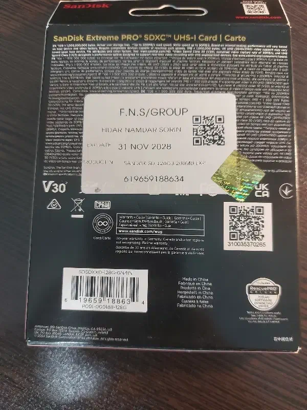 کارت حافظه ۱۲۸ گیگ sandisk extrime pro|لوازم جانبی موبایل و تبلت|مشهد, آزادشهر|دیوار