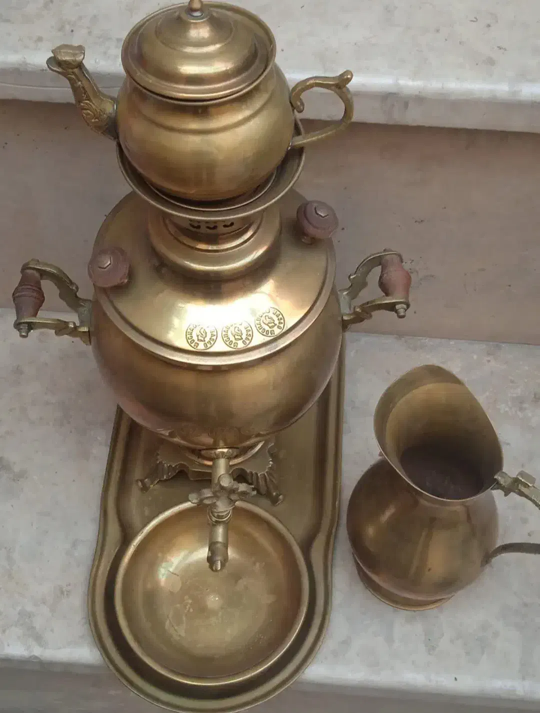 سماور زغالی برنج قدیمی|کلکسیون اشیاء عتیقه|تهران, افسریه شمالی|دیوار