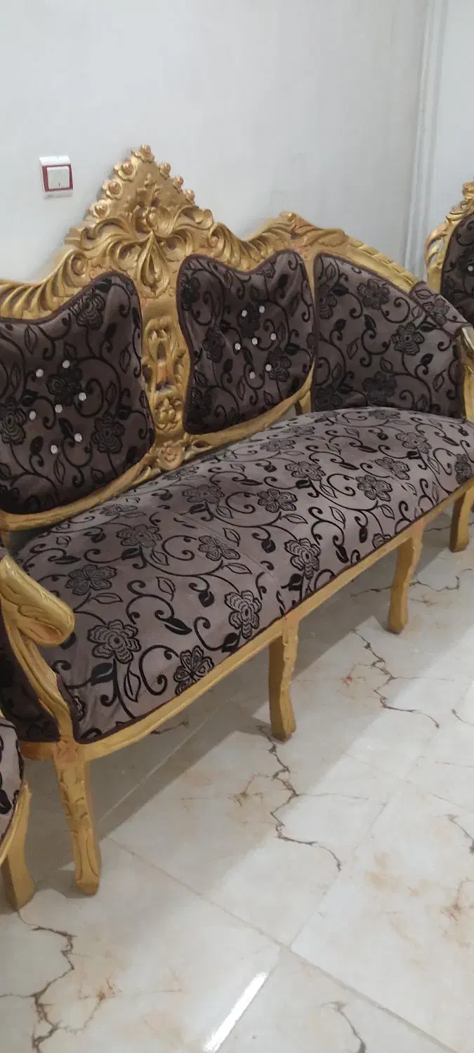 مبل سلطنتی 9نفره|مبلمان خانگی و میز عسلی|نهاوند, |دیوار