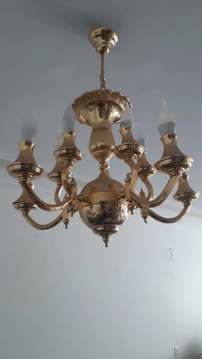 لوستر آبکاری شده طلا|لوستر و چراغ آویز|پردیس, فاز ۱۱|دیوار