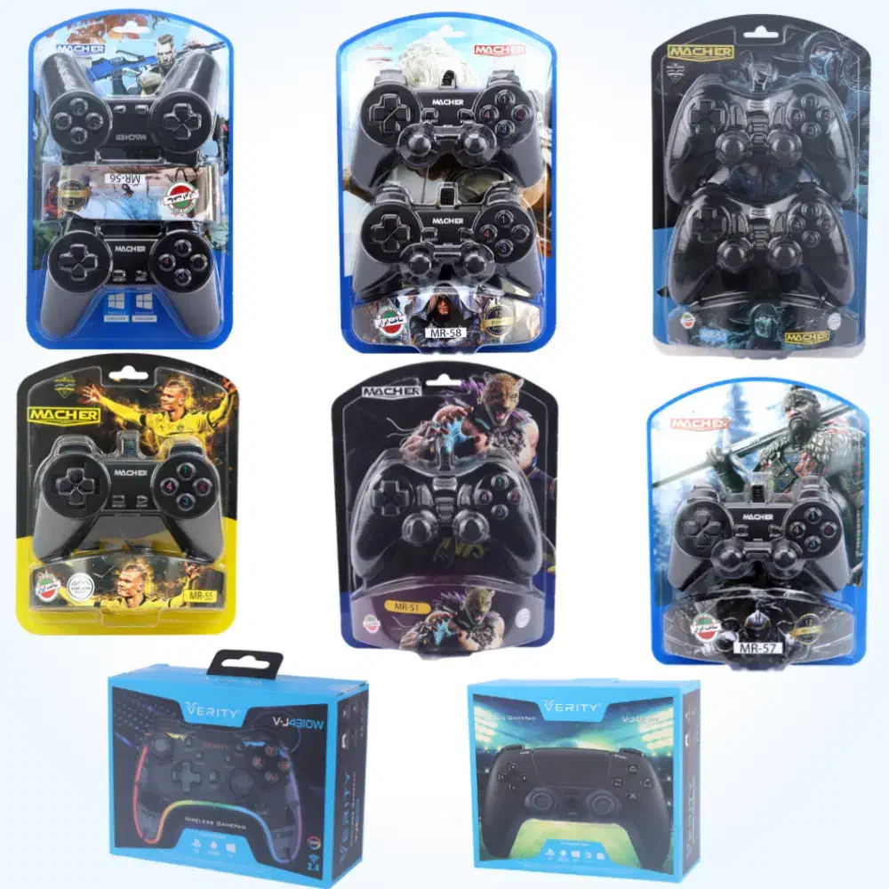 انواع دسته بازیهای کامپیوتری شوکدار بدون شوک دوبل|کنسول، بازی ویدئویی و آنلاین|قم, تولید دارو و یخچال|دیوار