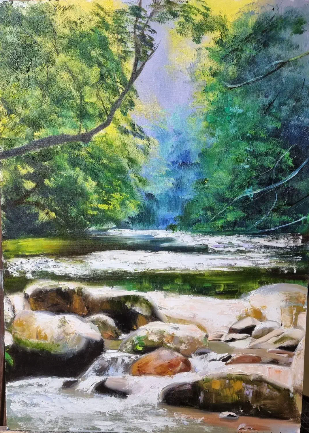 تابلو منظره رودخانه|تابلو، نقاشی، عکس|تهران, جوادیه تهرانپارس|دیوار