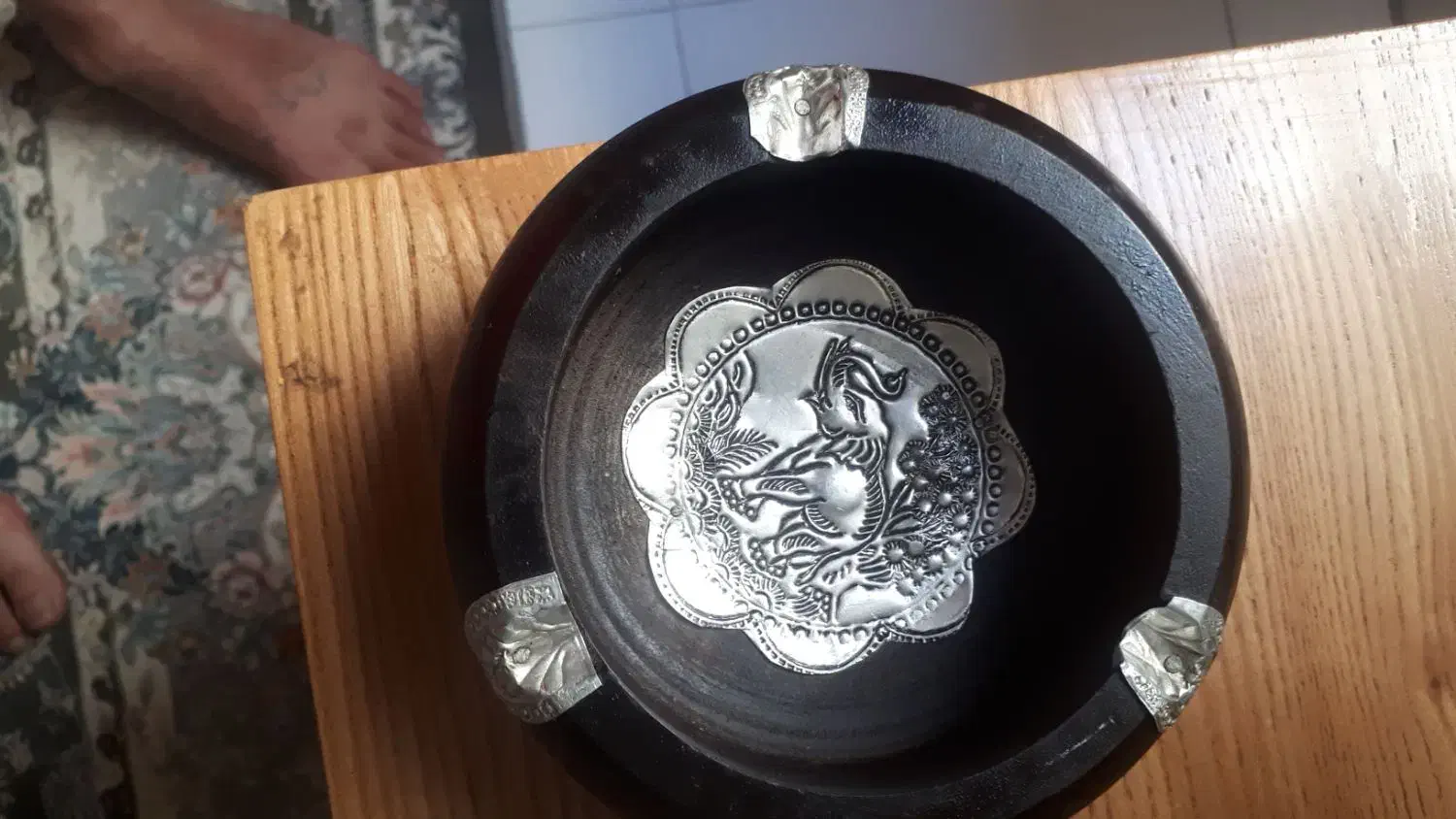 زیر سیگاری سنگی کار دست خودم|کلکسیون اشیاء عتیقه|ری, سرتخت|دیوار