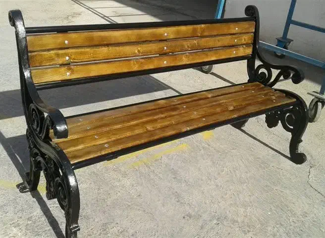 نیمکت چدن و چوب روسی|صندلی و نیمکت|کیش, |دیوار