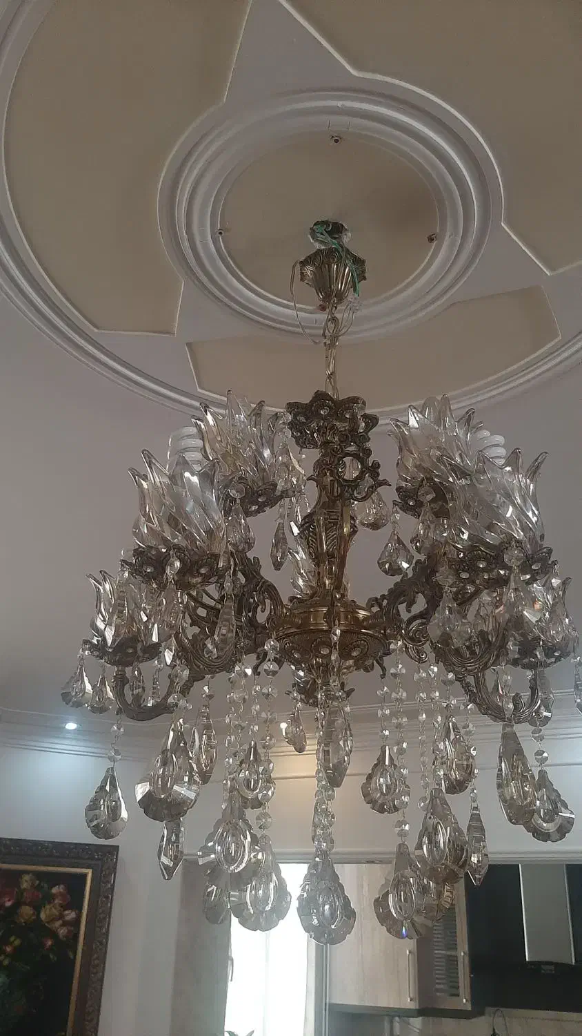 یک جفت لوستر برنز|لوستر و چراغ آویز|اراک, |دیوار