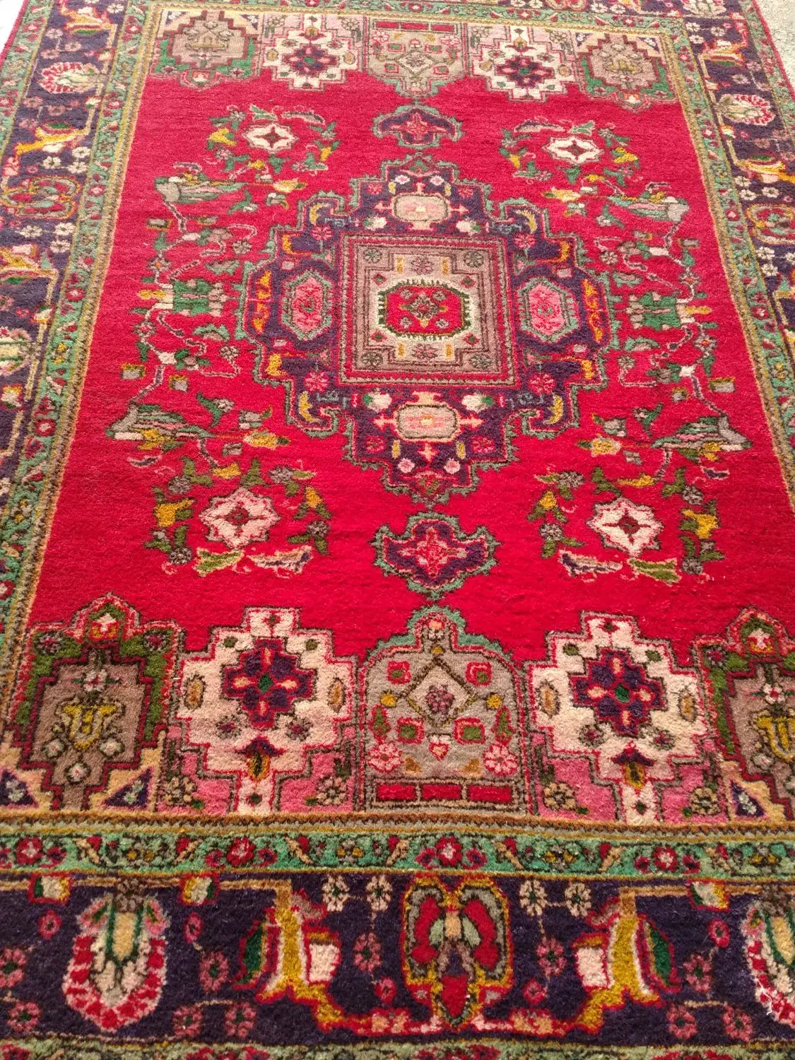 قالی دستباف قدیمی سالم|فرش|اندیمشک, |دیوار