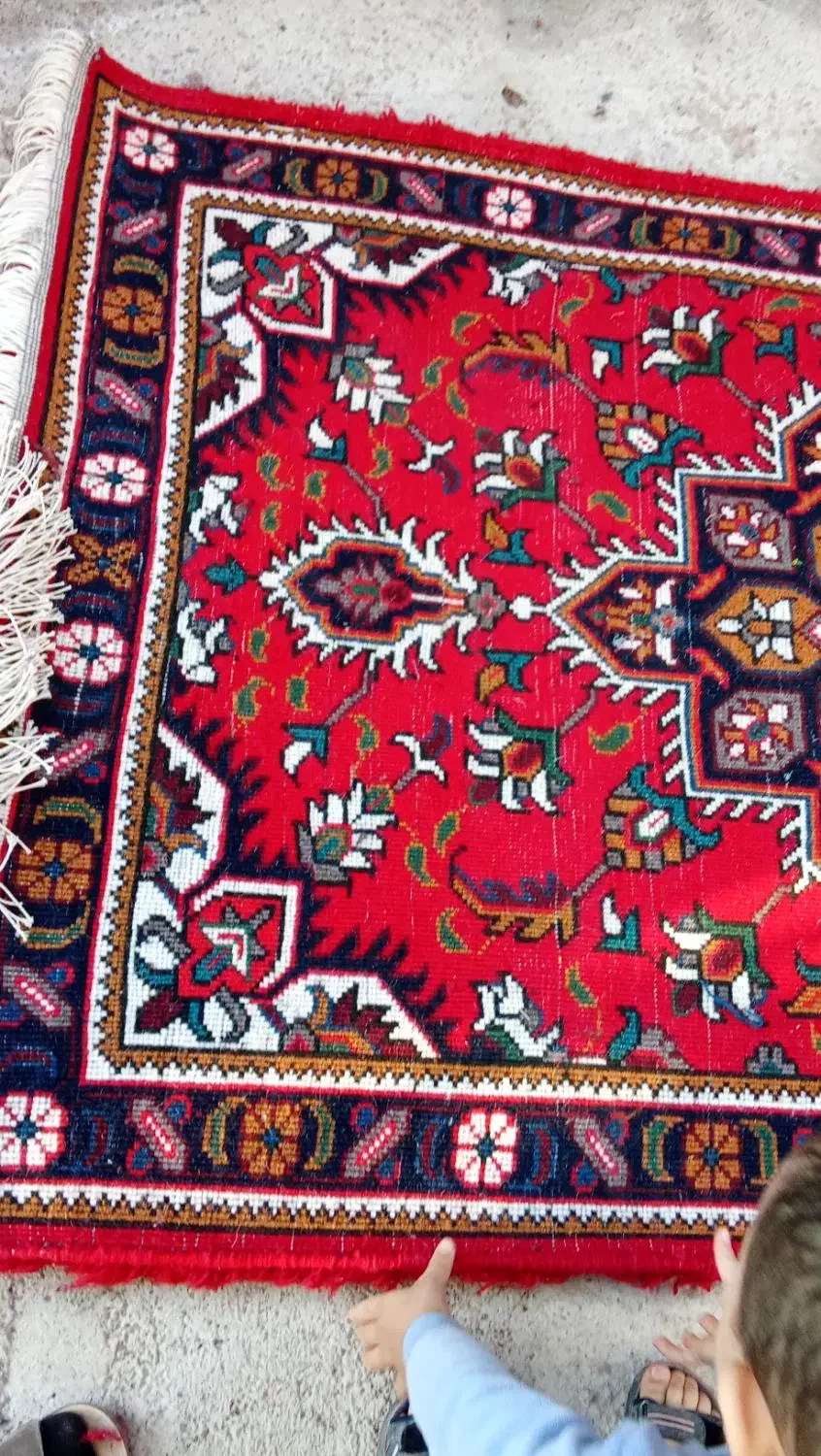 یک عدد زرنیم دستباف تازه از داربازشده|فرش|قلعه چای, |دیوار