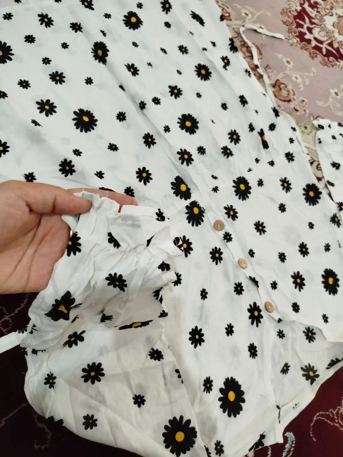 لباس نخی ولینن ودامن پفکی  به قیمت خرید پارسال|لباس|آق قلا, |دیوار