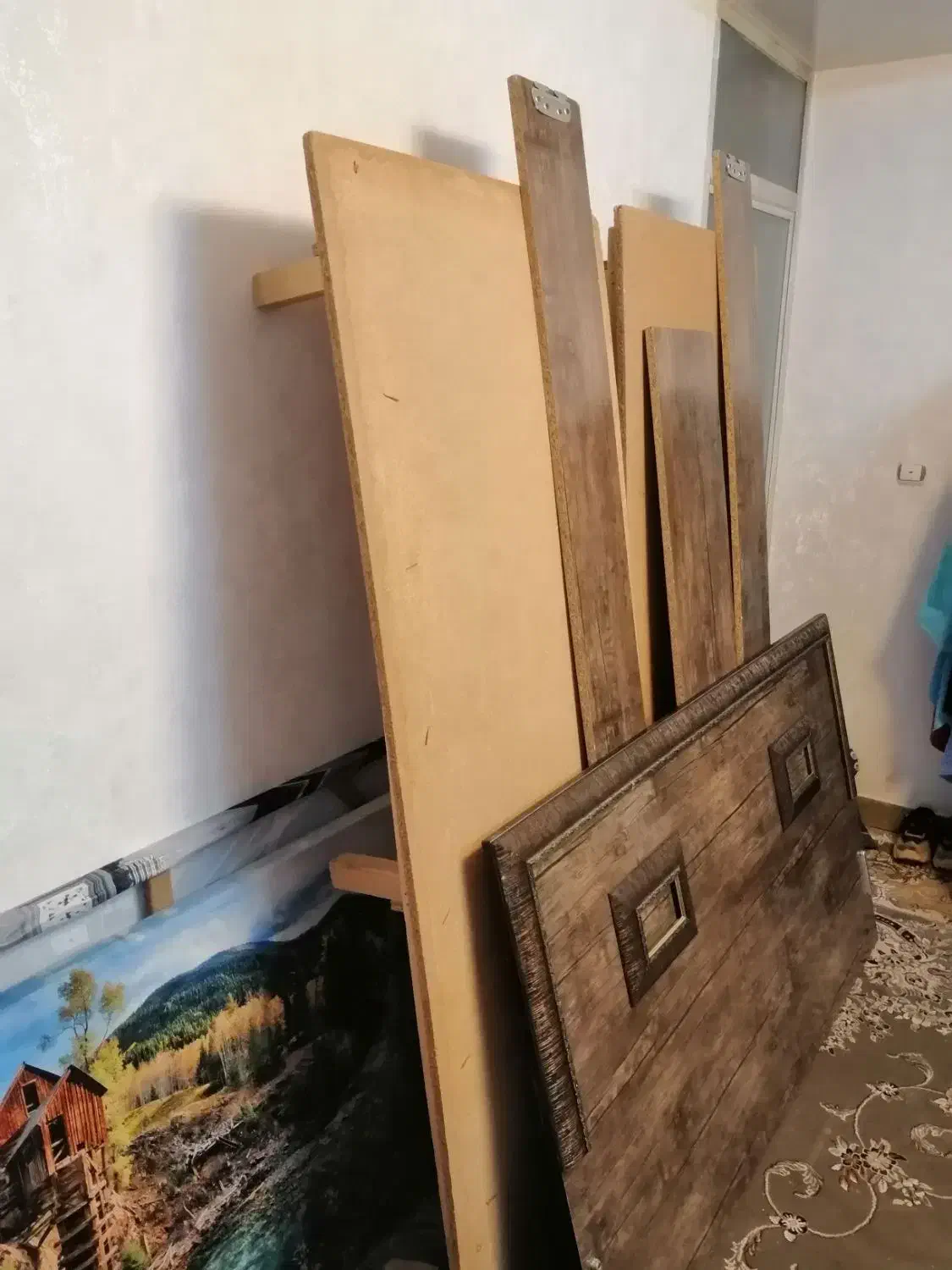 تختخواب دو نفره|تخت و سرویس خواب|آباده, |دیوار