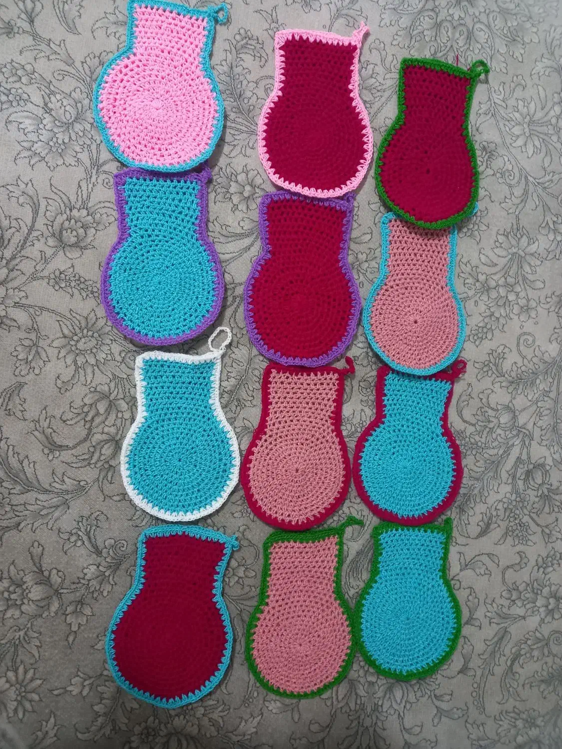 لیف دست بافت ۱۲ عدد|لوازم حمام|مشکیندشت, |دیوار