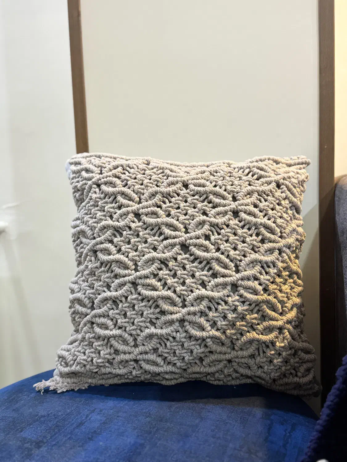 کوسن مکرومه|پرده، رانر، رومیزی|تهران, علم و صنعت|دیوار