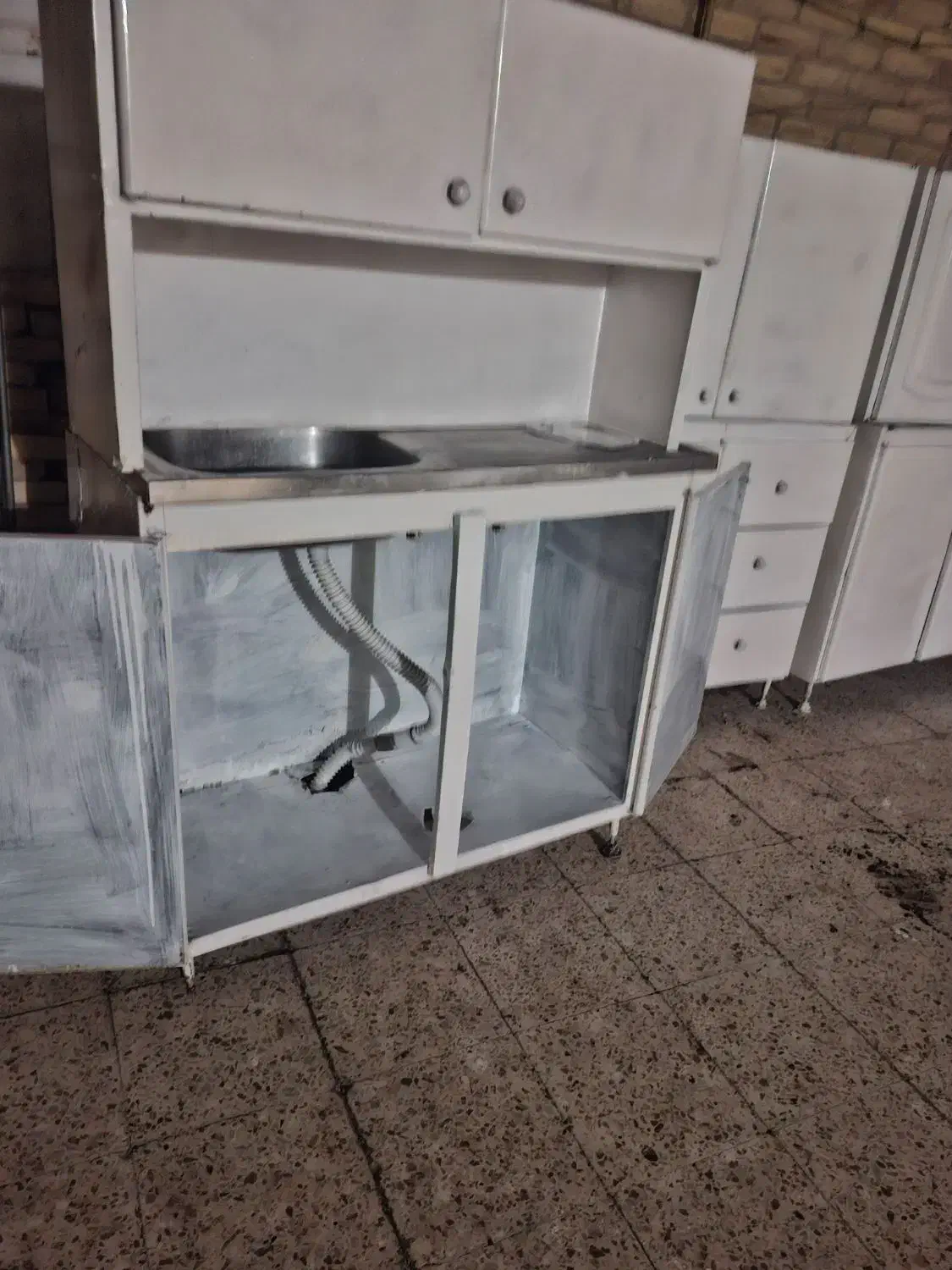 کابینت و گاز 5شعله طرح فر|آب‌چکان و نظم‌دهنده ظروف|شوشتر, |دیوار