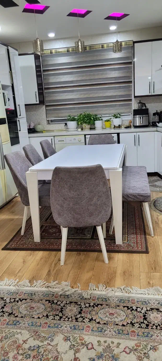 میز نهار خوری هشت نفره به‌همراه  مبل ال(اشانتیون)|مبلمان خانگی و میز عسلی|رشت, دیانتی|دیوار