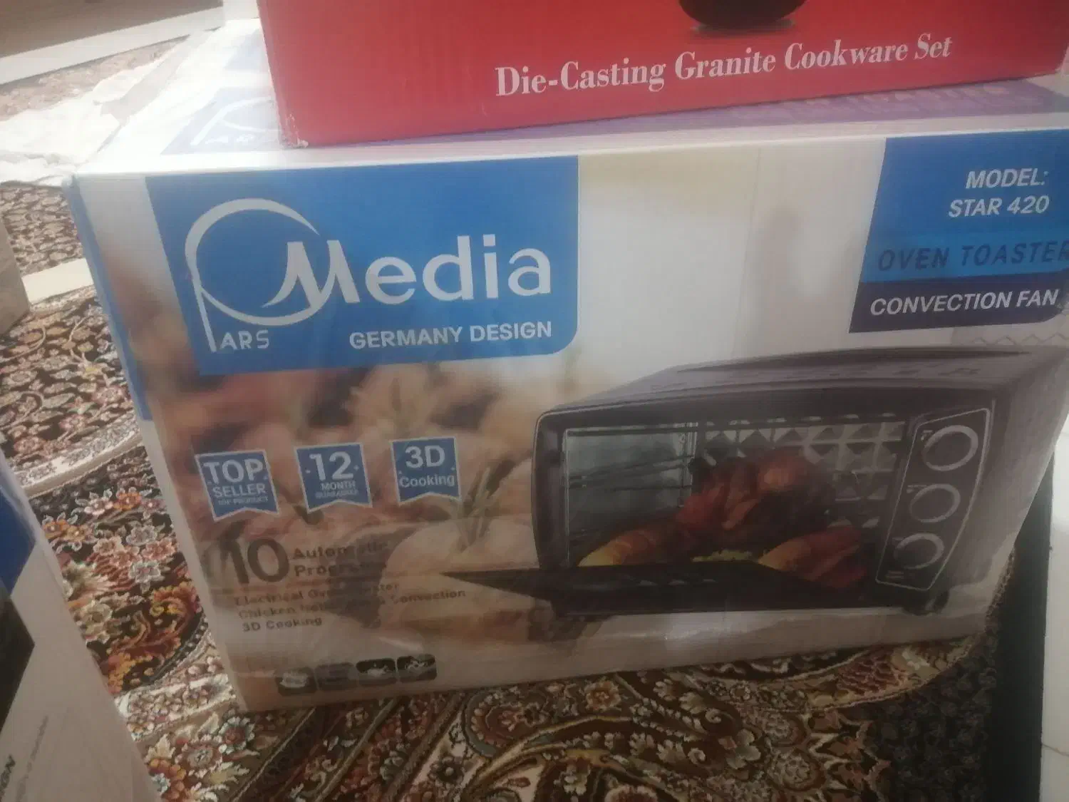 توستر media و قابلمه چدن8پارچه نو|اجاق گاز و لوازم برقی پخت‌وپز|هشتگرد, فاز ۷ مهستان|دیوار