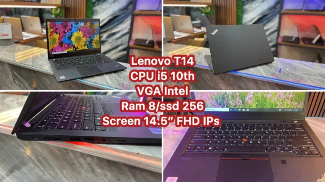 لپتاپ lenovo T14 نسل ده و یازدهم تست شده با فاکتور|رایانه همراه|اهواز, نادری|دیوار