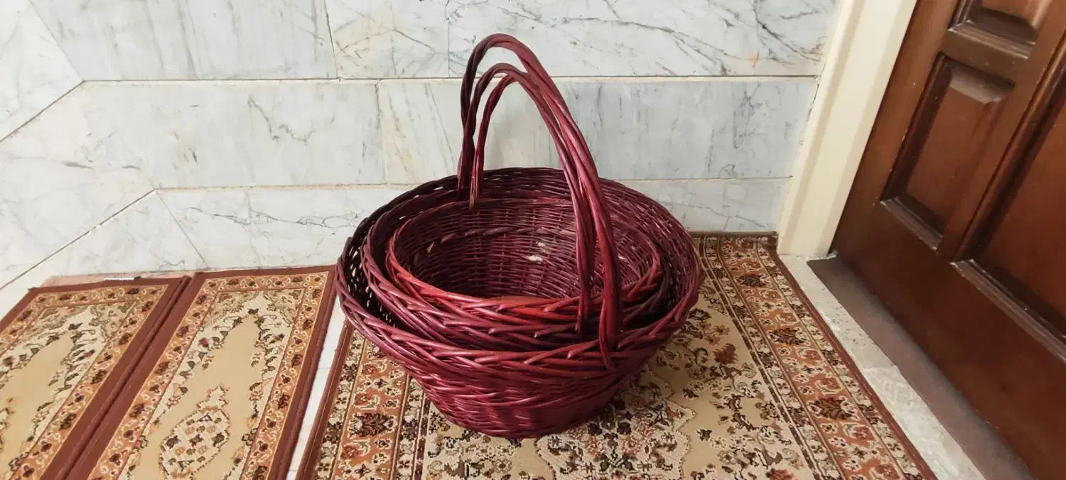 سبد حصیری|صنایع دستی و سایر لوازم تزئینی|پاکدشت, پاکدشت (مامازند)|دیوار