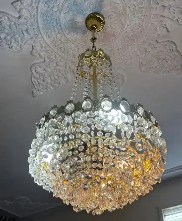 یه جفت لوستر کریستال آنتیک قدیمی|لوستر و چراغ آویز|تهران, شهرک شریعتی|دیوار