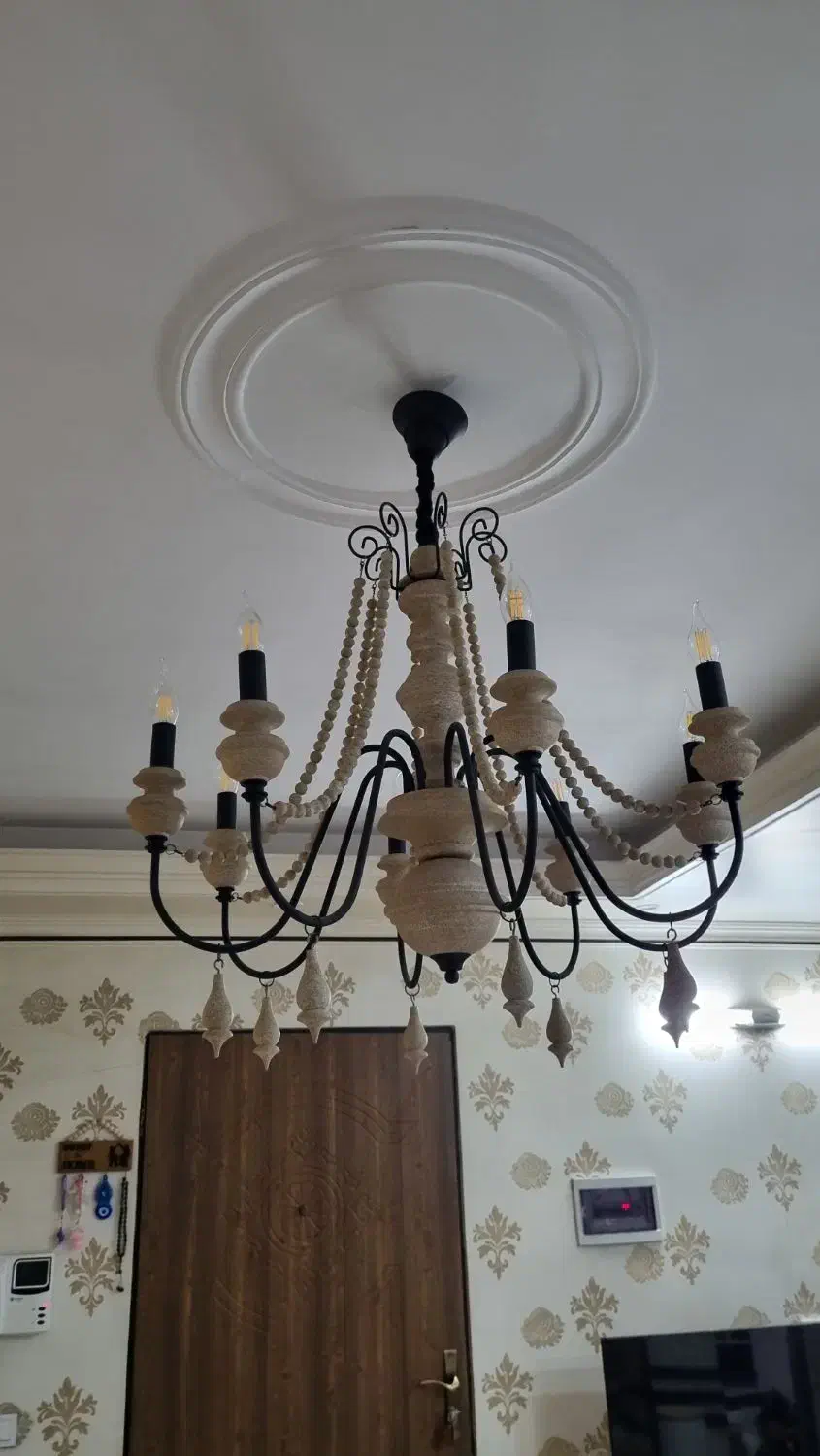 لوستر ۸ شاخه مدل روستیک|لوستر و چراغ آویز|تهران, خزانه|دیوار