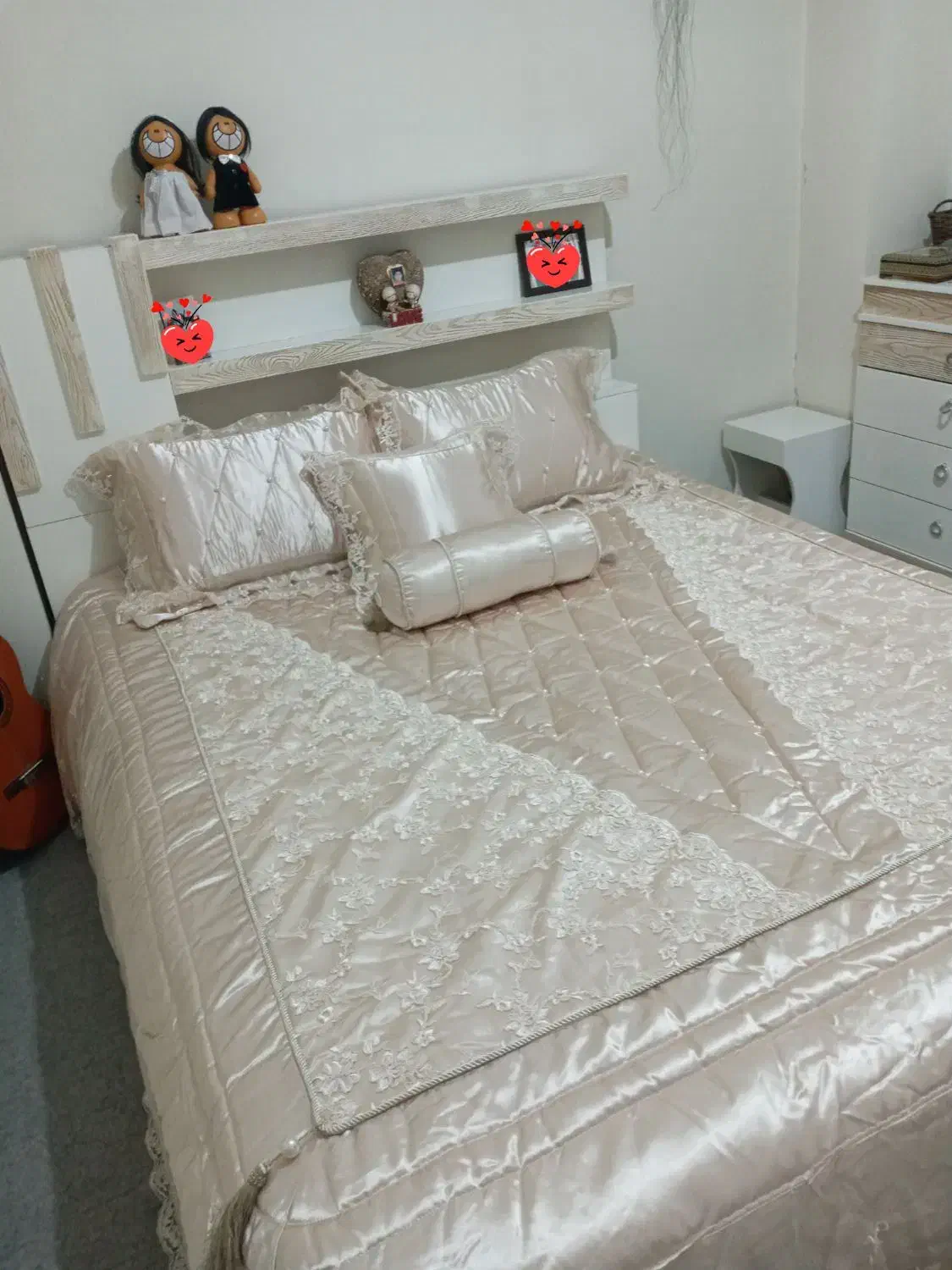 سرویس روتختی دو نفره مروارید دوز|سرویس روتختی|برخوار, |دیوار