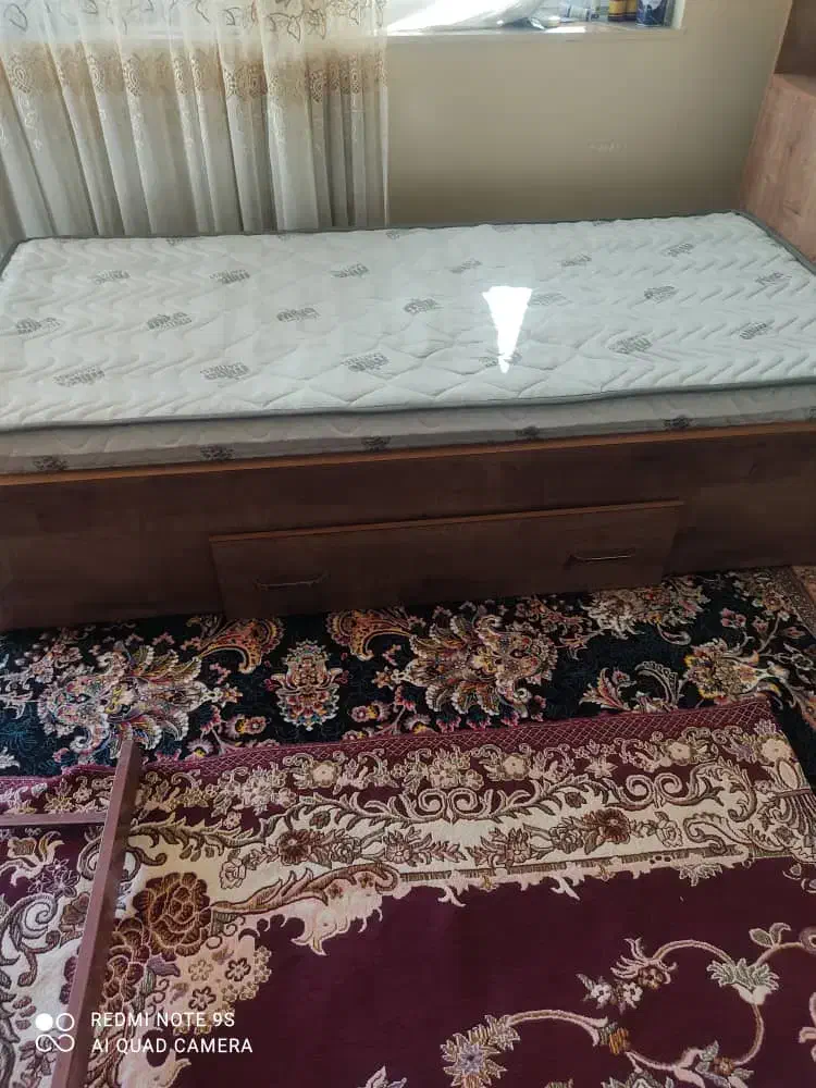 تخت یکنفره همراه با تشک|تخت و سرویس خواب|گرگان, |دیوار