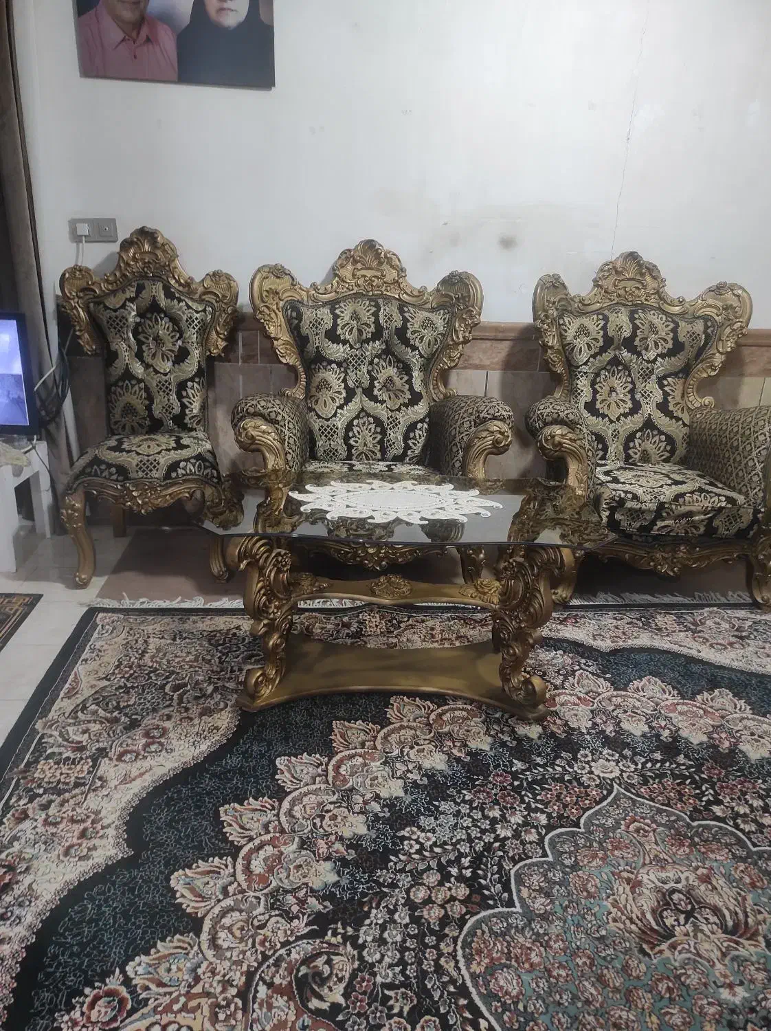 مبل 9نفره سلطنتی|مبلمان خانگی و میز عسلی|گنبد کاووس, |دیوار