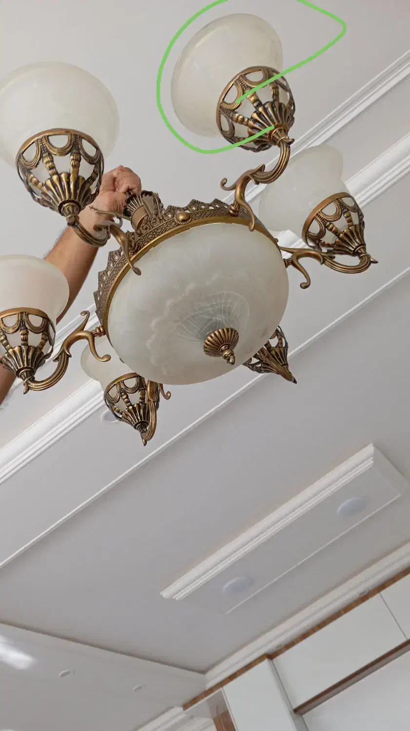 لوستر ۶ شاخه|لوستر و چراغ آویز|کوهدشت, |دیوار