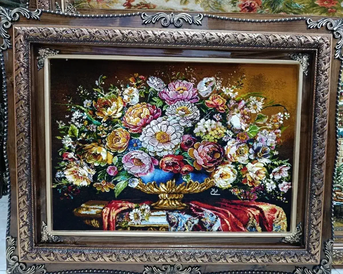 تابلو فرش دستبافت گل/فروشگاه ماندگار نقد و اقساط|تابلو فرش|تهران, لویزان|دیوار