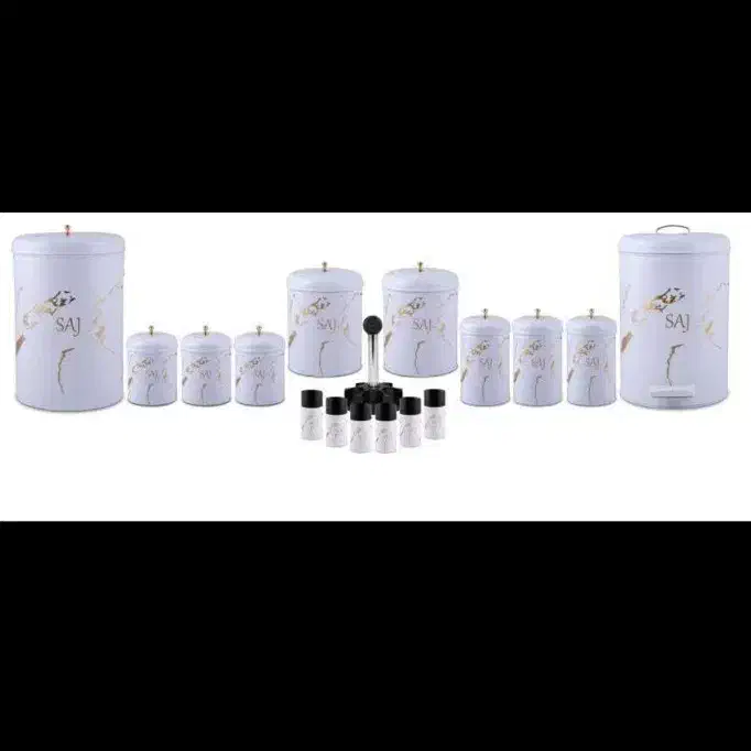 سرویس 17 پارچه آشپزخانه درب فانتزی طرح دار ساج|ظروف نگهدارنده، پلاستیکی، یکبارمصرف|کازرون, |دیوار