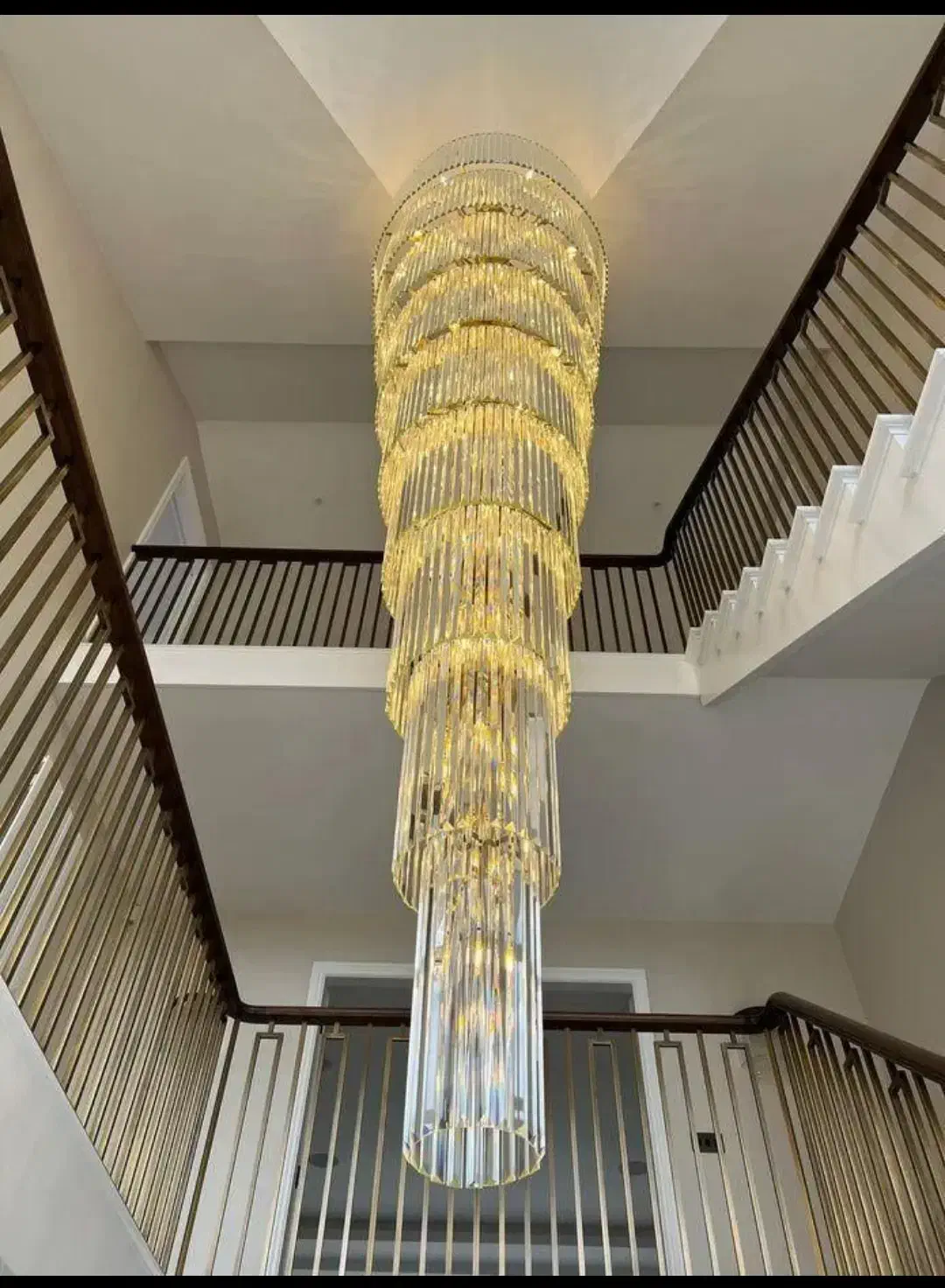 لوستر الماس.کریستالی بلند دوبلکسی کاردی.AC light|لوستر و چراغ آویز|تهران, سنگلج (شاپور)|دیوار