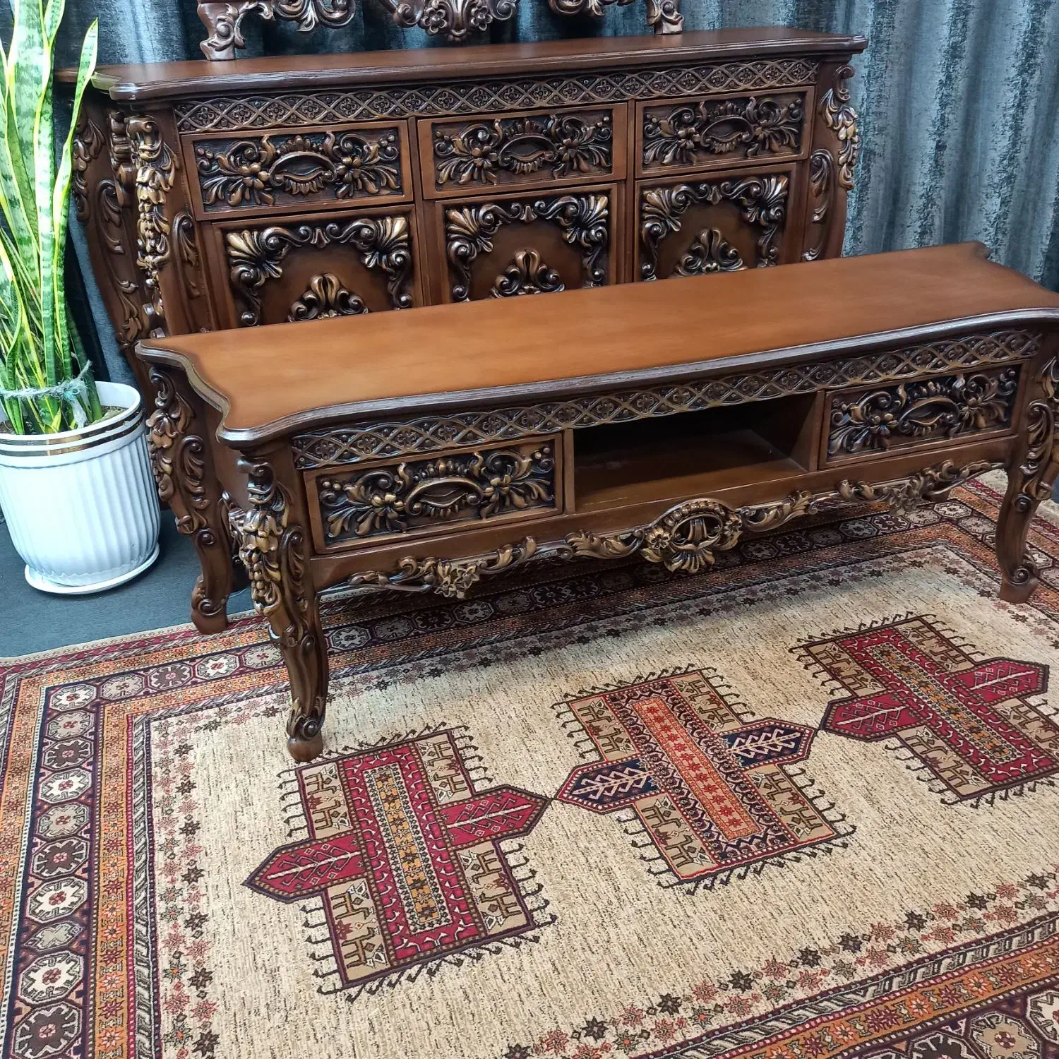 کنسول و آینه صدف|بوفه، ویترین، کنسول|کرمان, |دیوار