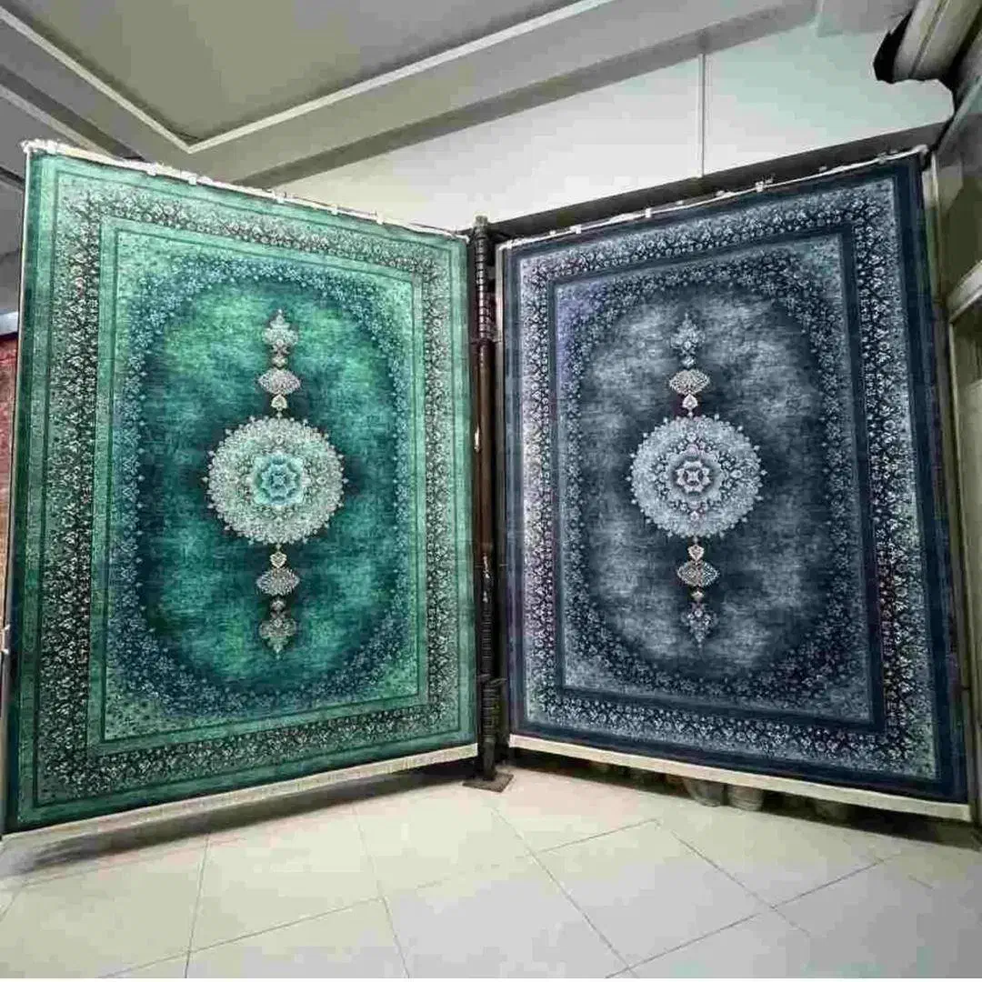 فرش زمینه سبز الماس کویر/1500شانه اصیل|فرش|شیراز, لاله|دیوار