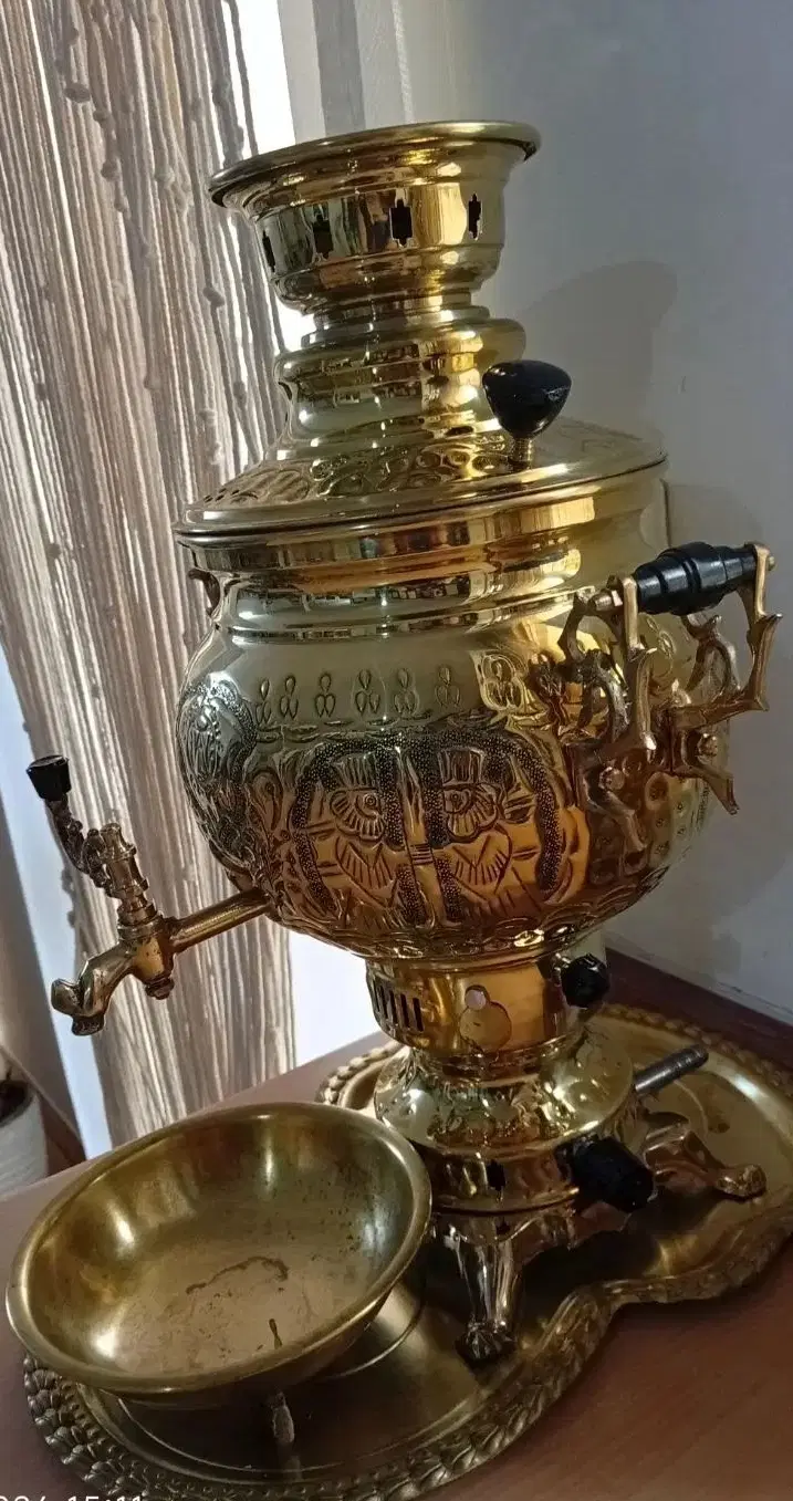 سماور ۸لیتری برنجی سیاه قلم|سماور، چایساز، قهوهساز|تهران, یوسفآباد|دیوار