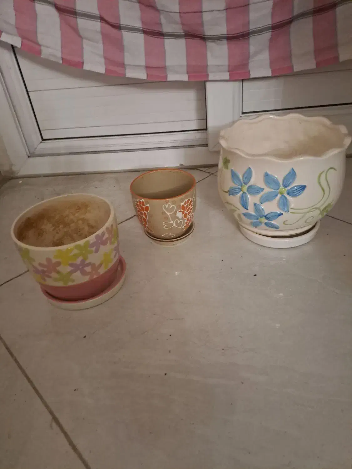 سه عدد گلدان سفالی|حراج|تهران, باغ فیض|دیوار