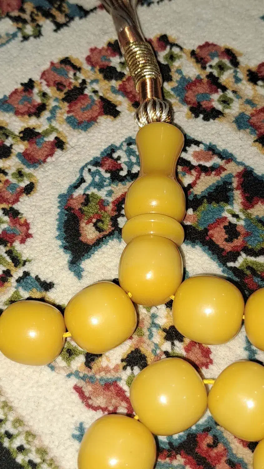 تسبیح سندلوس اصل استخوانی|کلکسیون اشیاء عتیقه|دورود, |دیوار