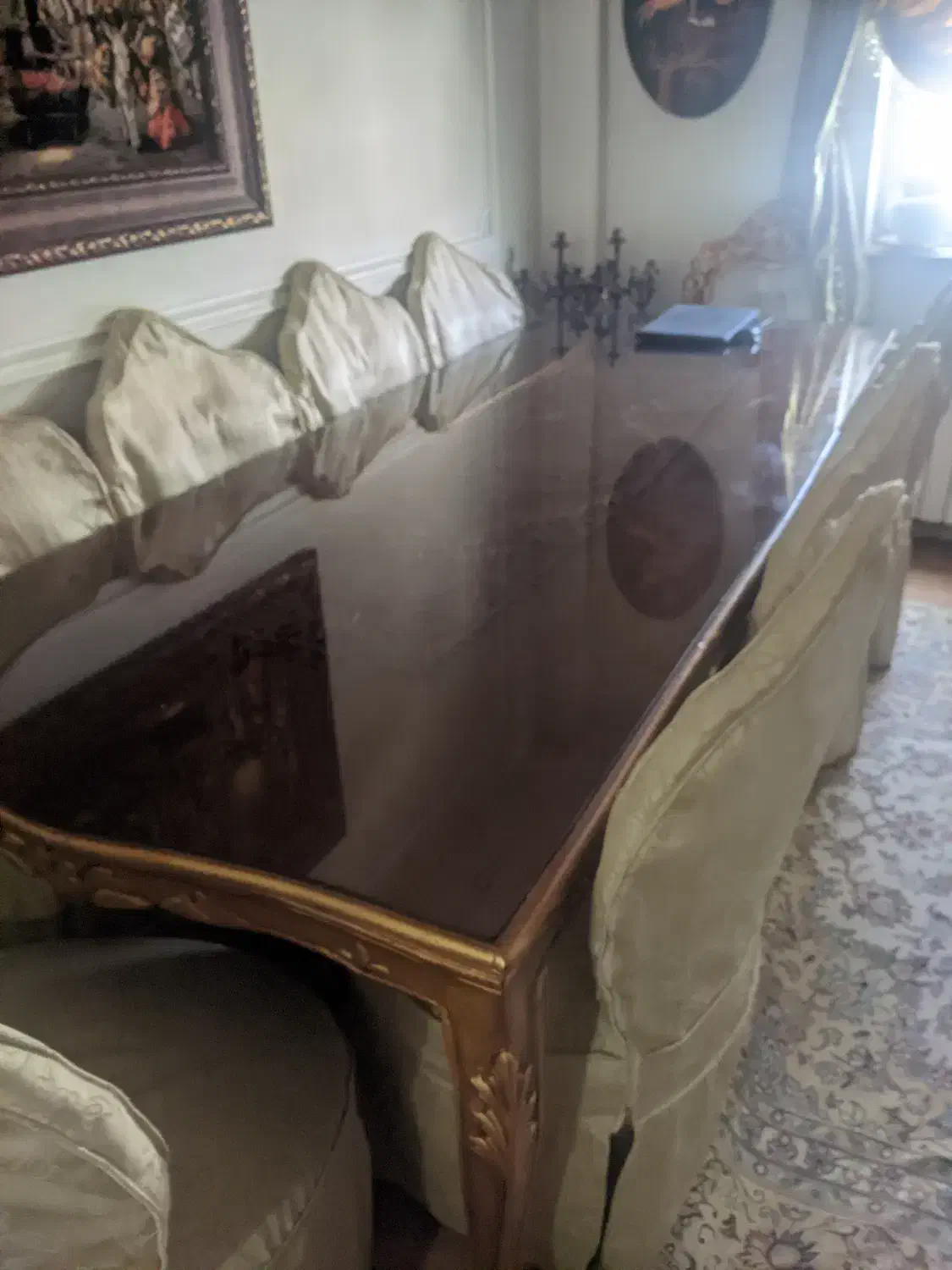 مبل استیل تاج بلند با میز ناهارخوری 10 نفره|مبلمان خانگی و میز عسلی|تهران, شهرک مخابرات|دیوار