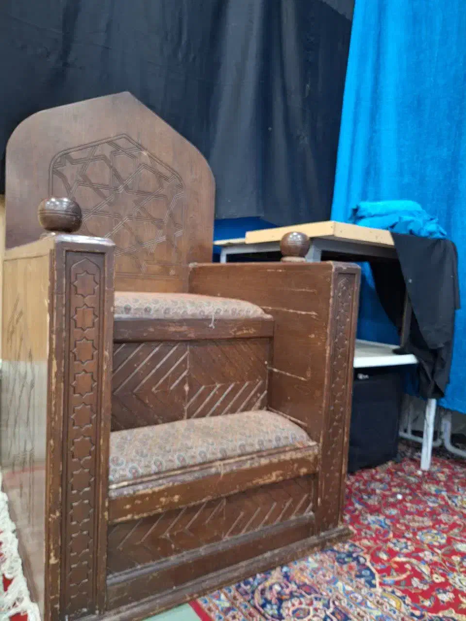 منبر مسجد با چوب|صنایع دستی و سایر لوازم تزئینی|مهریز, |دیوار