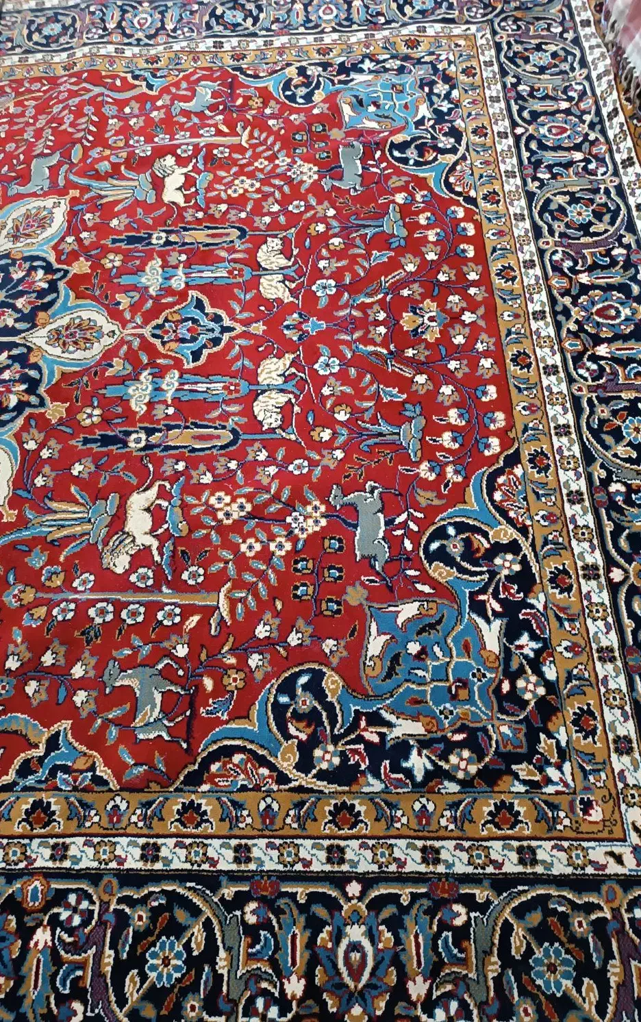 فرش ۱۲ متری|فرش|قائن, |دیوار