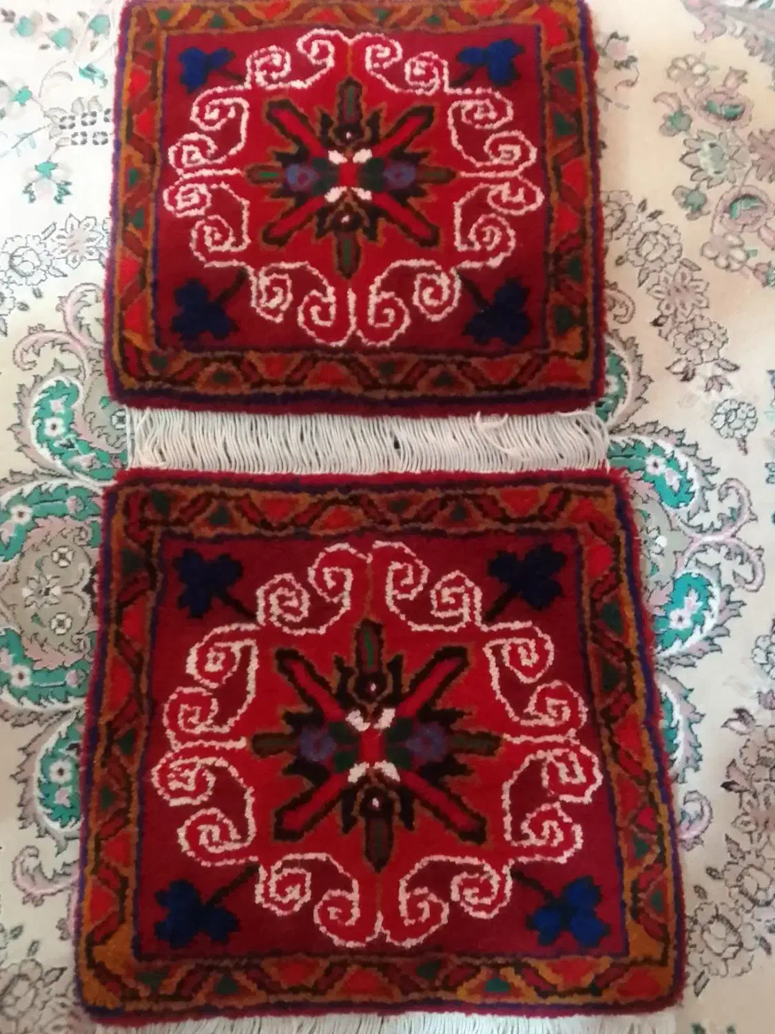 یک جفت فرش روصندلی۵۰×۵۰|فرش|اهر, |دیوار