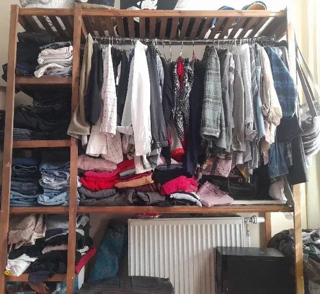 رگال لباس تمام چوب دست ساز|جاکفشی، کمد، دراور|اندیشه, اندیشه فاز ۴|دیوار