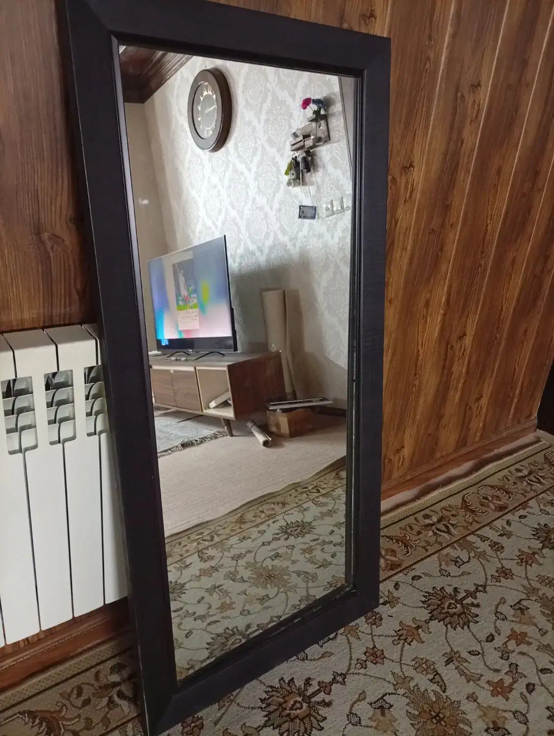 آینه قدی با قاب چوبی|آینه|قزوین, |دیوار