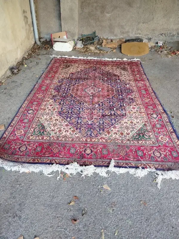 2تخته  فرش دست باف وماشینی کارکرده|فرش|نمین, |دیوار