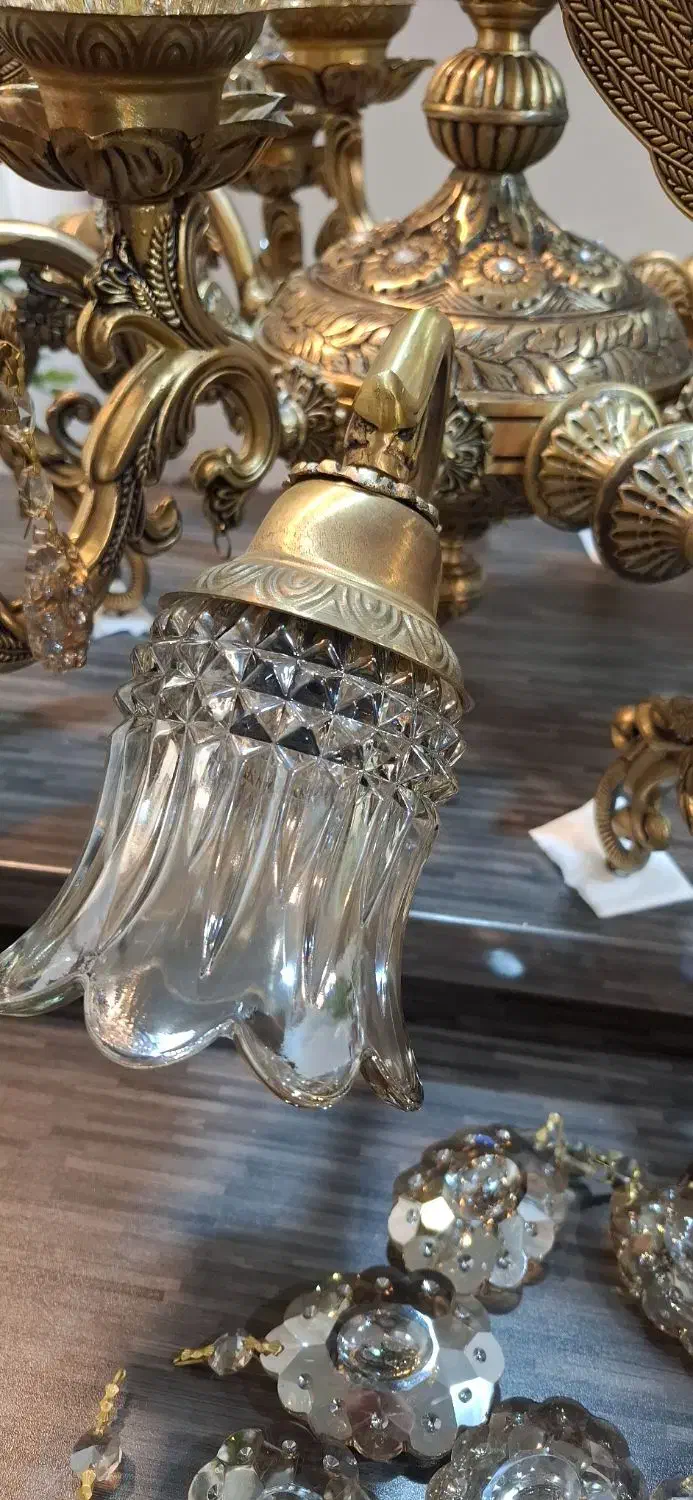 لوستر برنج مناسب فضاهای بزرگ|لوستر و چراغ آویز|تهران, قناتکوثر|دیوار